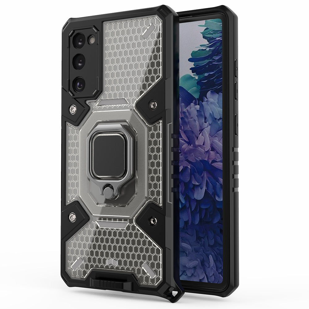 Tough Heavy PC+TPU Hybrid Kickstand Protective Phone Case with Holder Grip Magnetic Metal for Samsung Galaxy S20 FE 2022/S20 FE 4G/S20 FE 5G/S20 Lite - Grey Tough Heavy PC+TPU Hybrid Kickstand Protective Phone Case with Holder Grip Magnetic Metal for Samsung Galaxy S20 FE 2022/S20 FE 4G/S20 FE 5G/S20 Lite - Grey